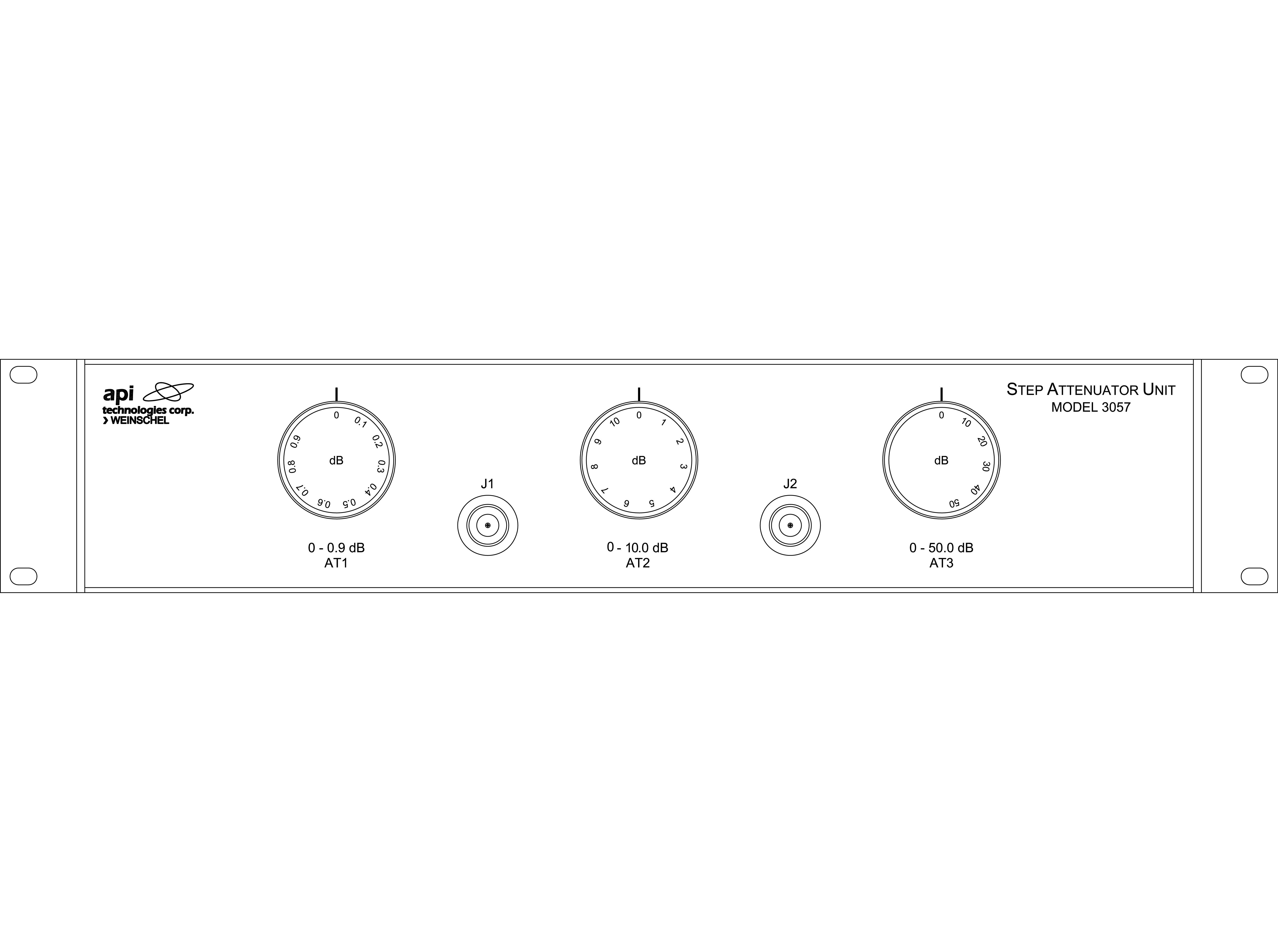 3057精密步進衰減器單元（N，DC-1.5 GHz，0-50 / 0.1 dB）