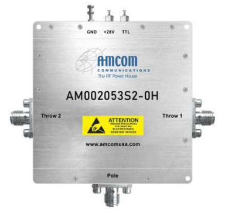 AMCOM大功率10–2000MHz單刀雙擲T/R開關(guān)AM002053S2-0H