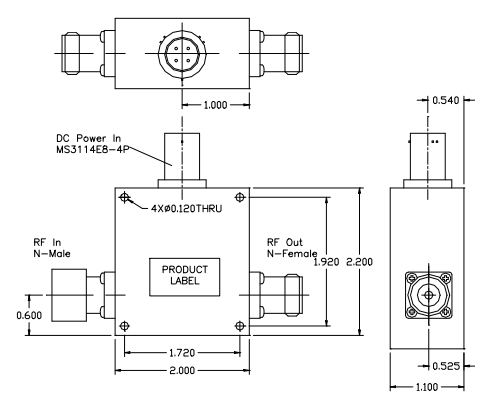 ?ALN0138-40-3208NW內(nèi)嵌低噪聲射頻放大器WENTEQ
